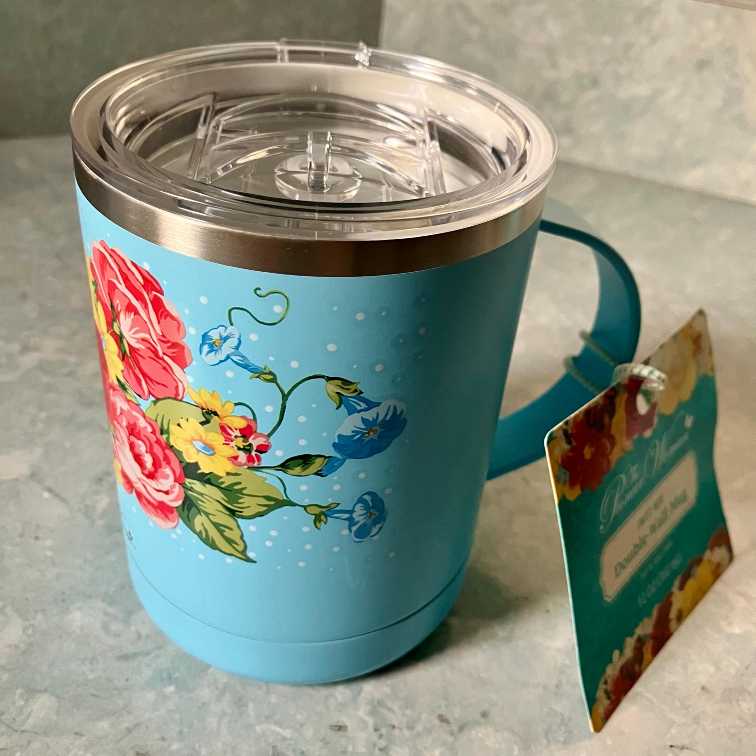 NWT The Pioneer Woman Sweet Rose 12 oz Double Wall Travel Tumbler
