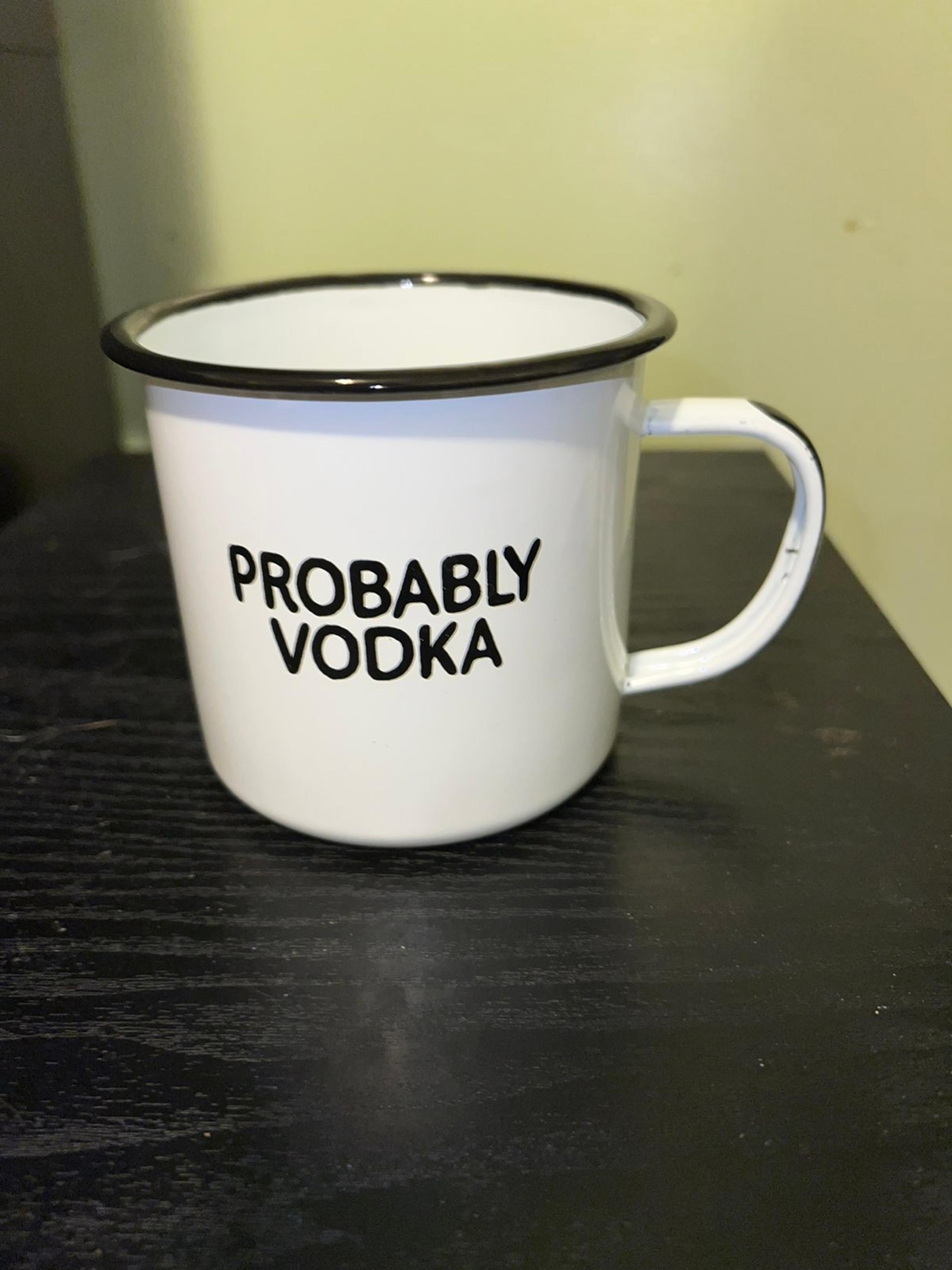 PROBABLY VODKA | Enamel"Coffee" Mug