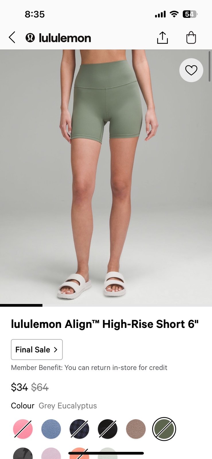 lululemon Align High-Rise Short 6
