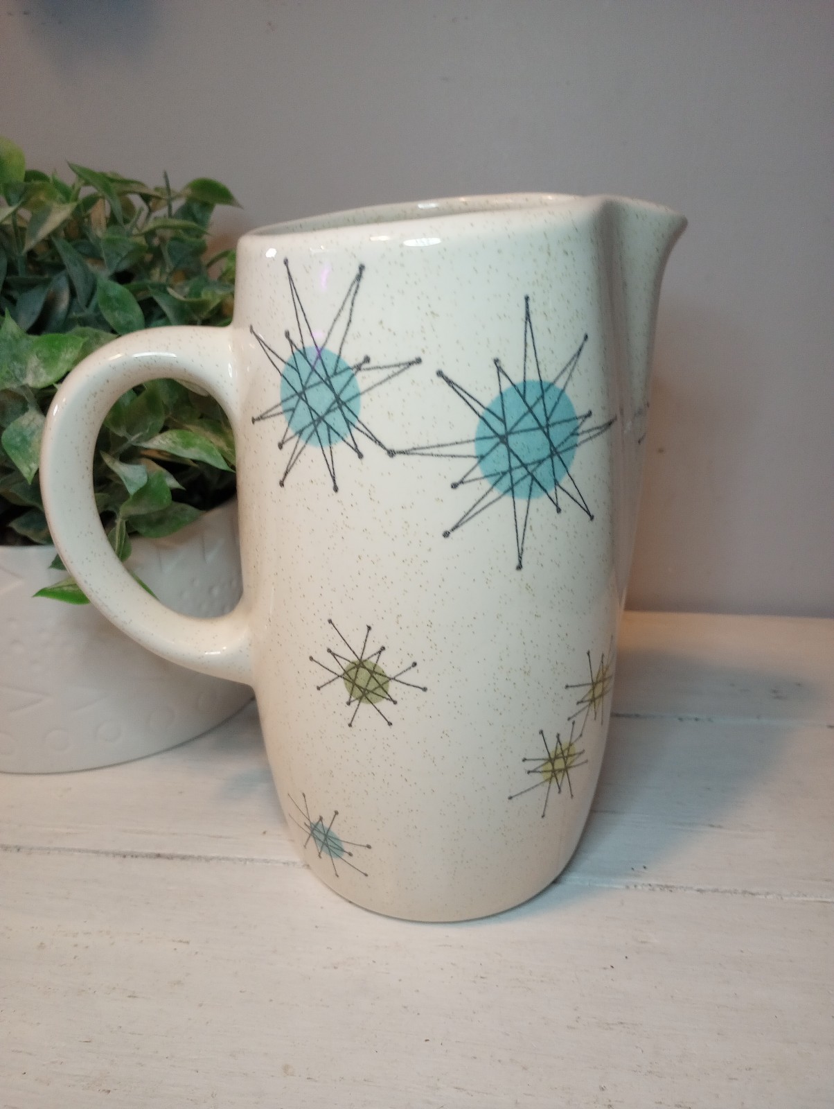 Franciscan Starburst Pitcher Mint 7.5 Mid Century Modern MCM Atomic Retro 50s