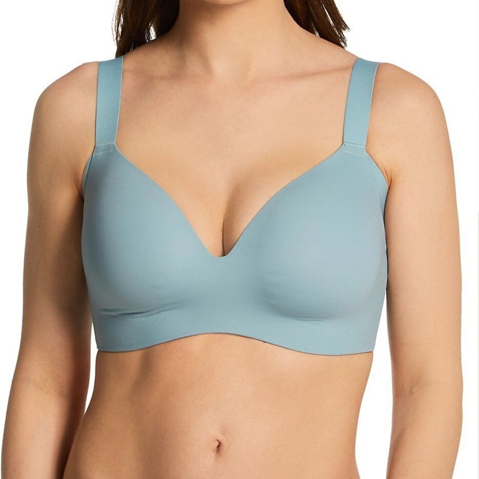 Le Mystere T shirt Wireless Bra in Misty Blue Size 34DDD/F New