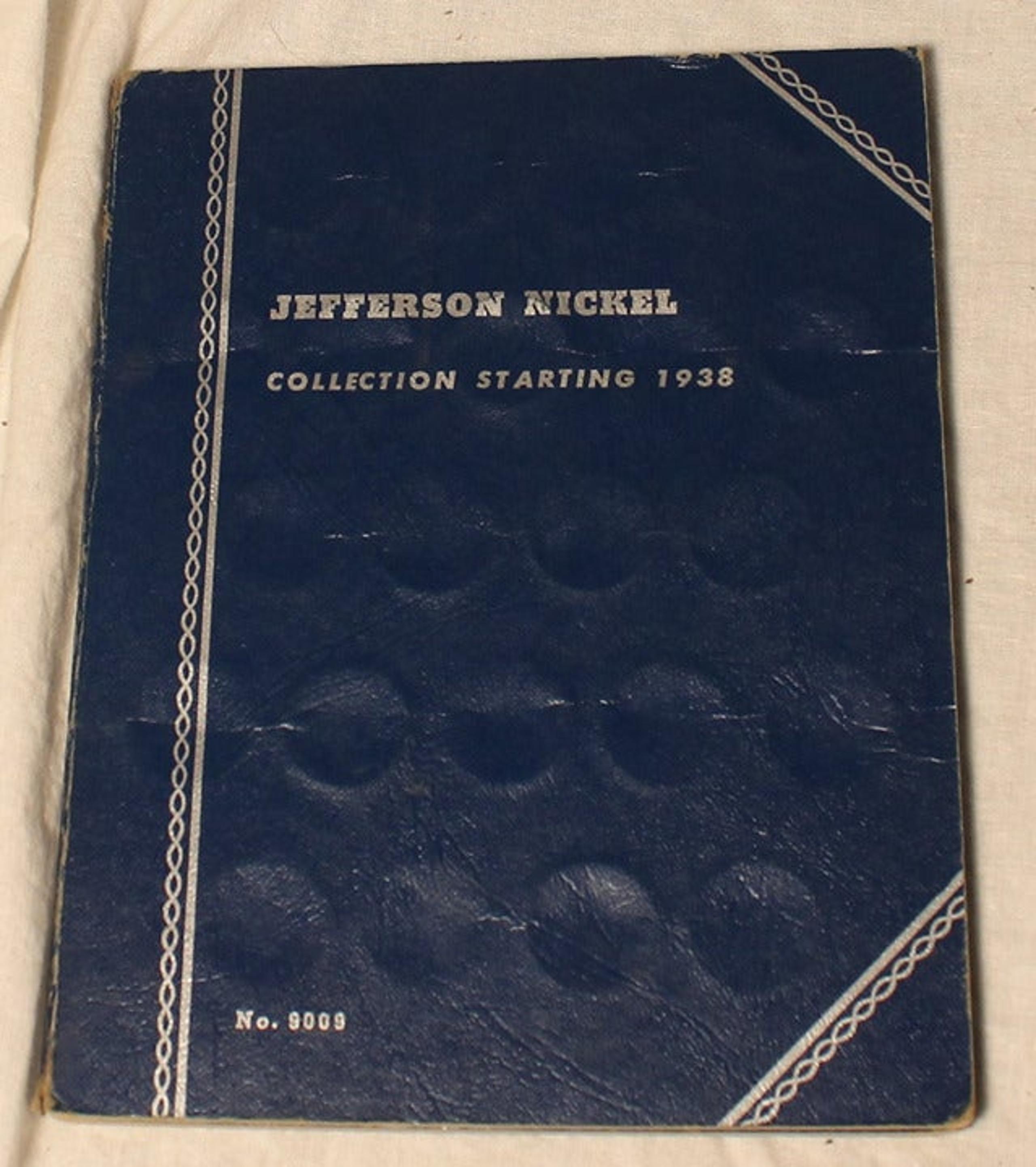 Jefferson Nickel Collection Starting 1938 No. 9009 Coin Folder Lot M62