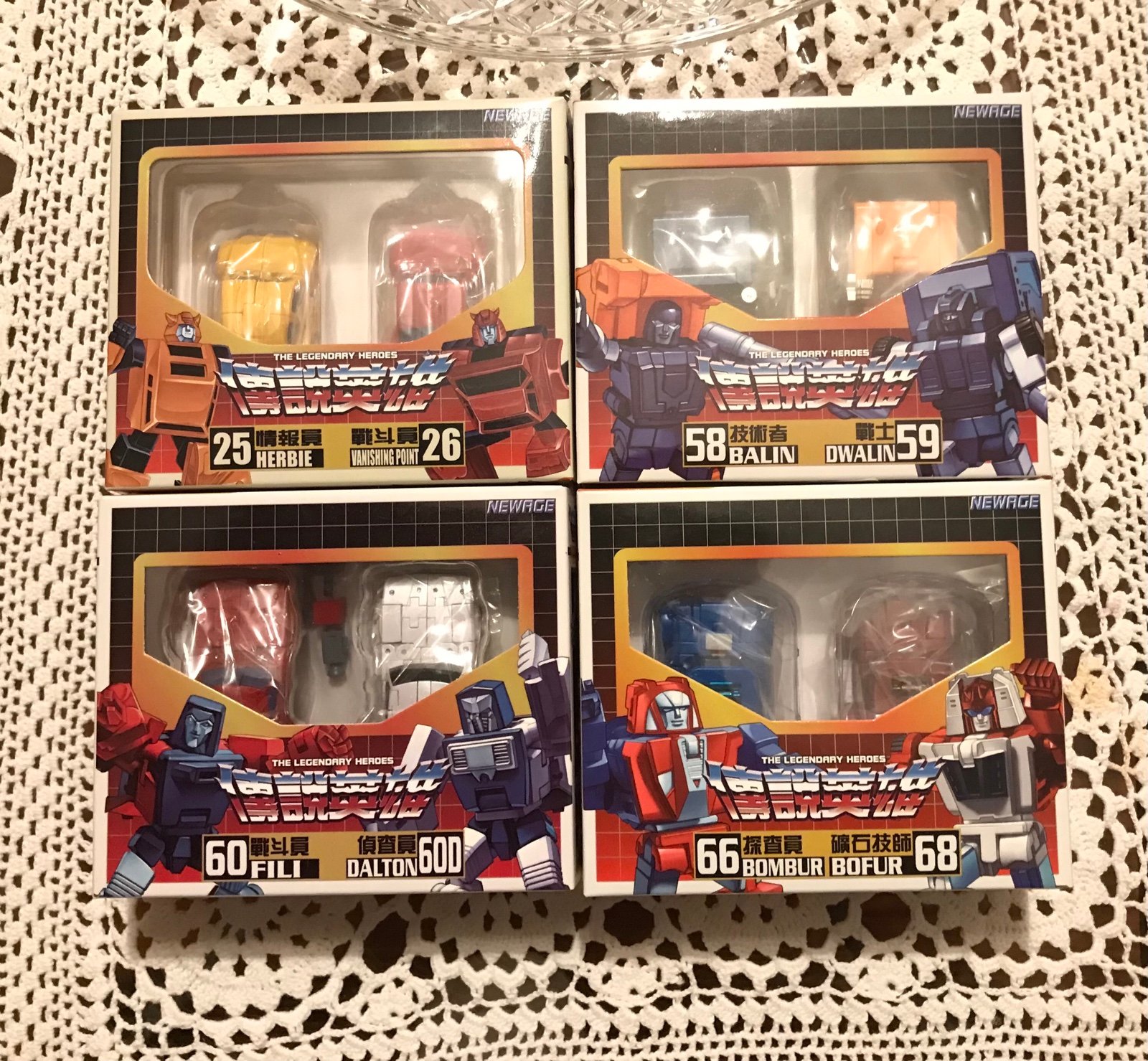 Newage Transformers Collection G1 . Lot of 8 mini masterpieces H25 H58 H60 H66 .