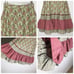 Cottagecore Prairie Skirt Set Ruffle Hem High Neck, Mauve and Sage Green Prairie