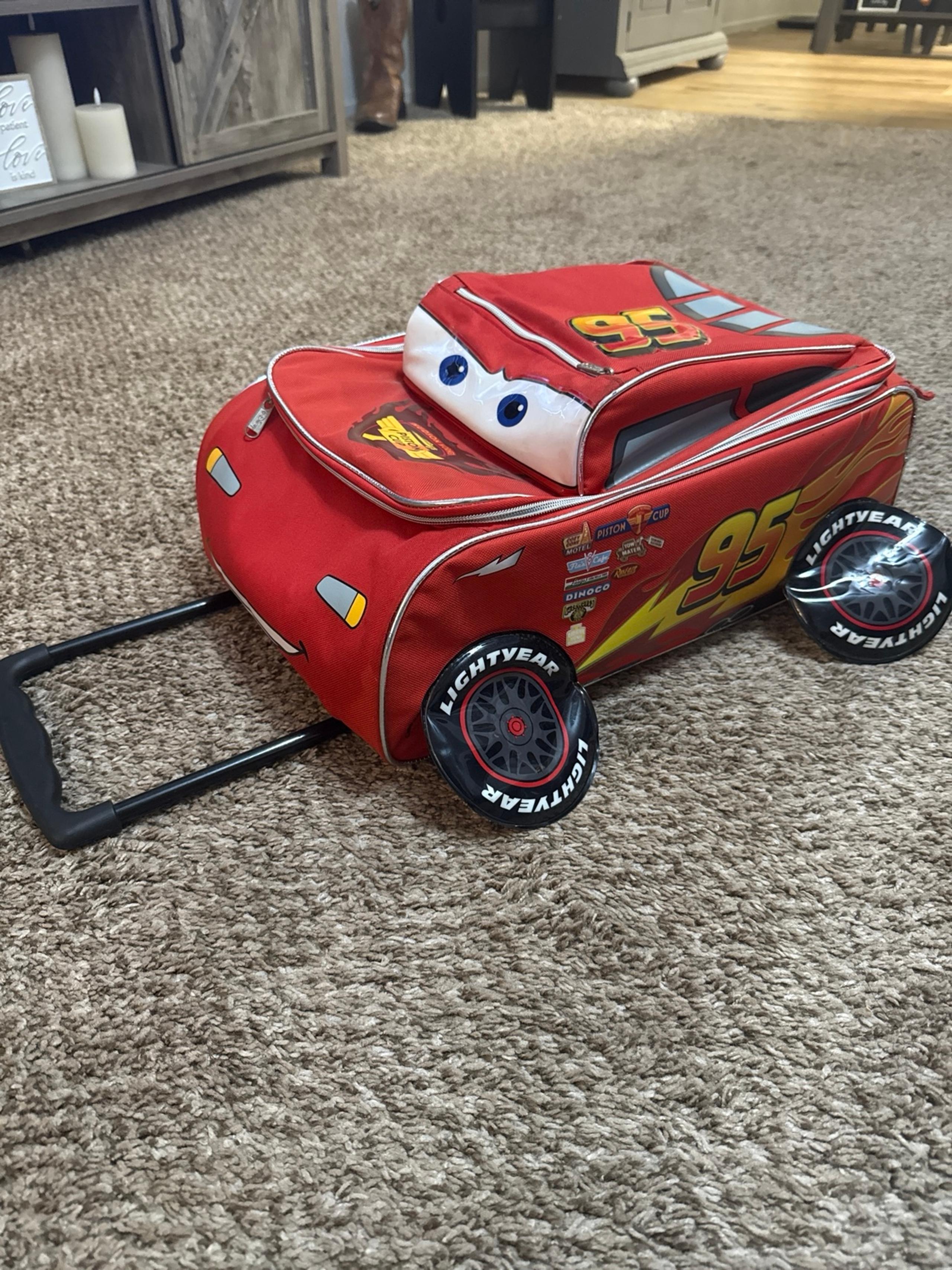 Luggage Suitcases Disney-Pixar  Cars Lightning McQueen  17” Large Rolling Wheel