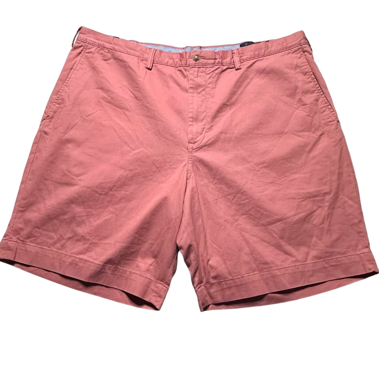 POLO RALPH LAUREN SALMON RED 42” STRETCH CLASSIC FIT CHINO SHORTS MENS NWT NEW