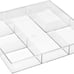 6-Section Clear Drawer Organizer