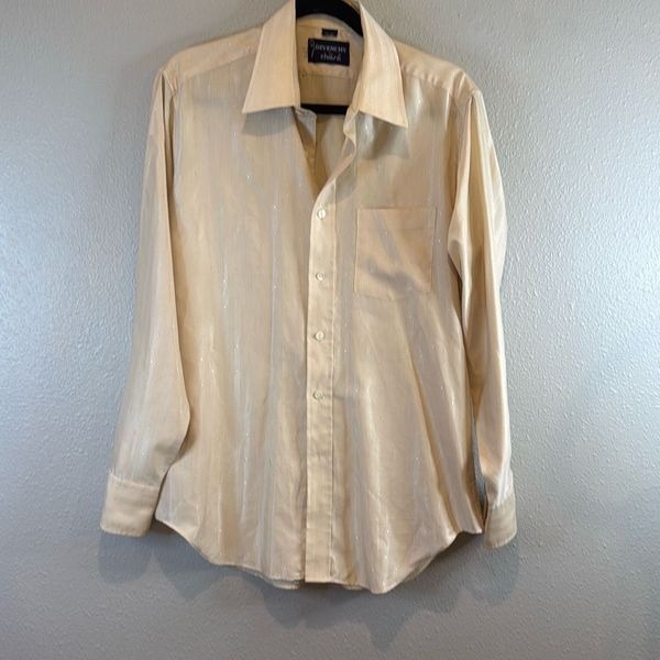 Vintage Givenchy for chesa cream button front shirt 17-35