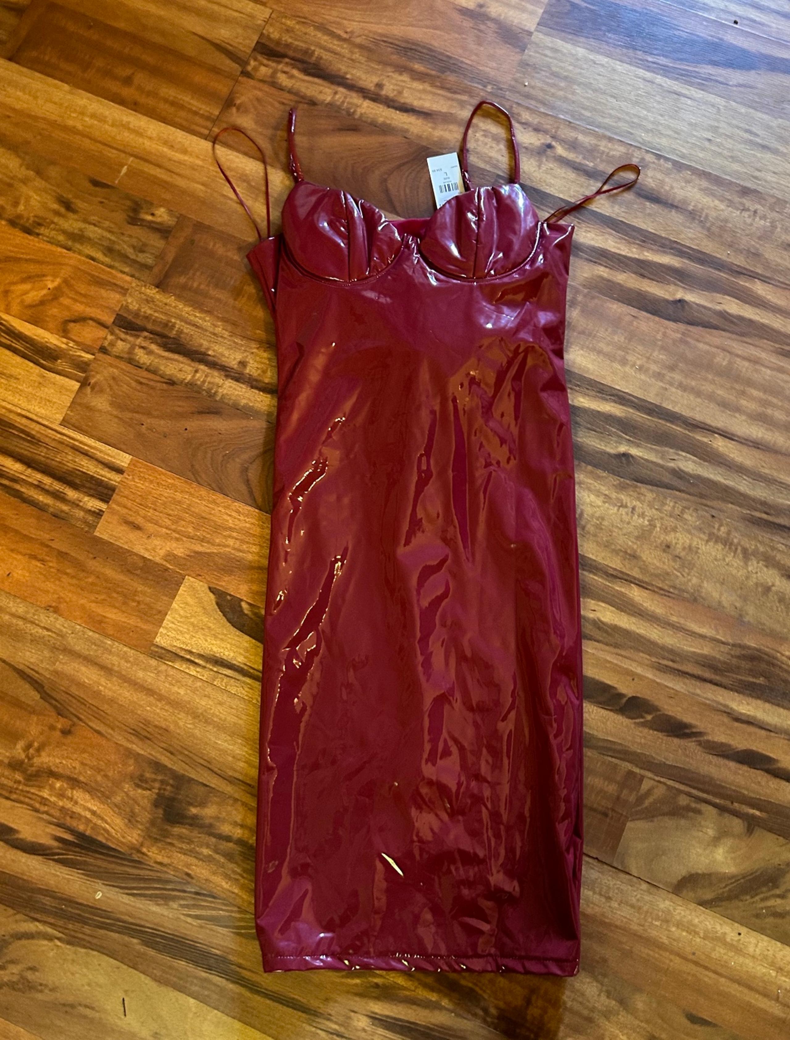 Fashion Nova Rita Hayworth PU Midi Dress