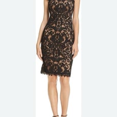 Tadashi Shoji One Shoulder Corded lace cocktail dress size 16