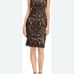 Tadashi Shoji One Shoulder Corded lace cocktail dress size 16