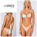 New. L*SPACE blue and nude ring bikini. Small. Retails &198