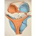 New. L*SPACE blue and nude ring bikini. Small. Retails &198