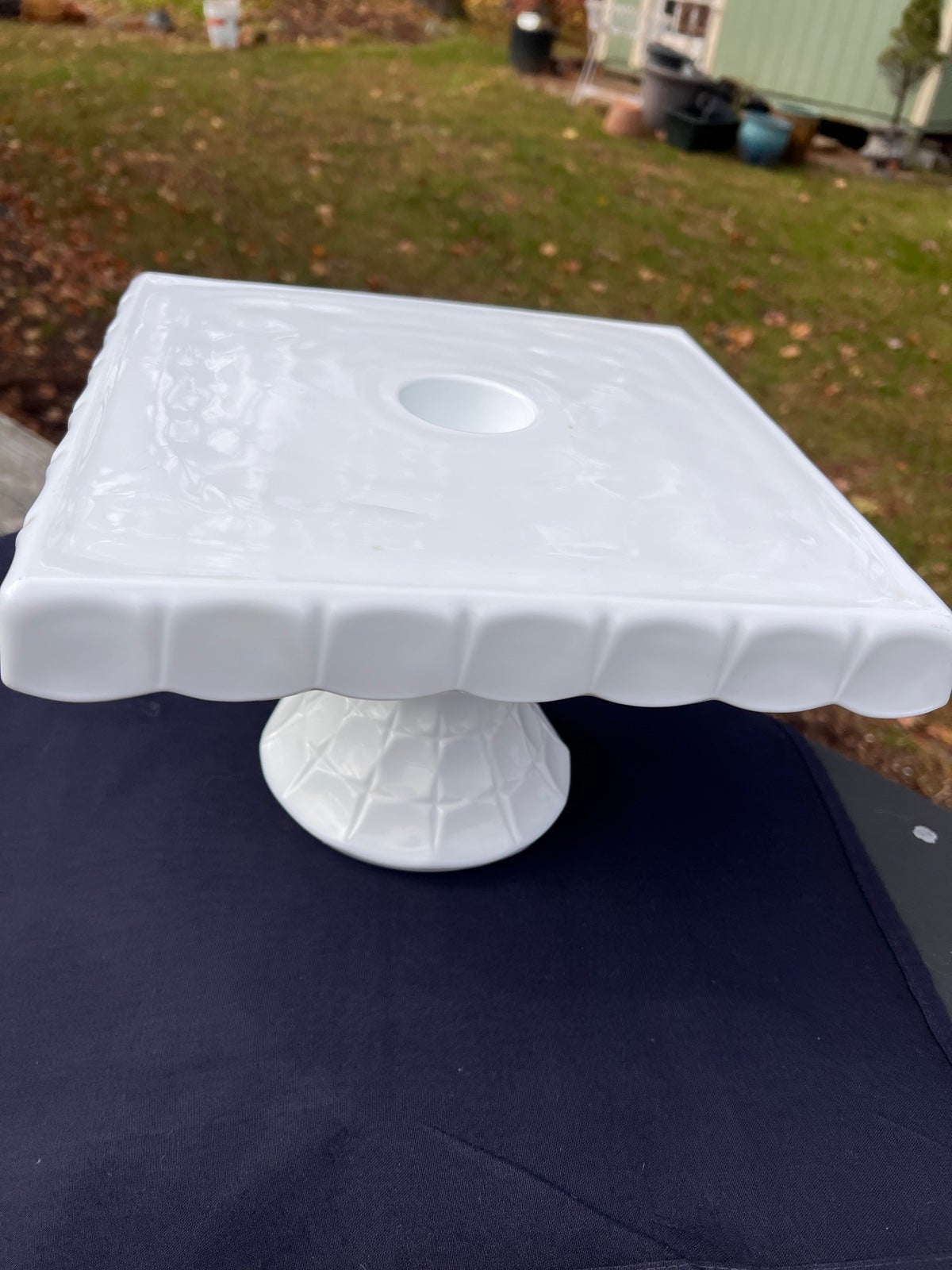 Vintage Indiana Milk Glass Constellation Cake Stand