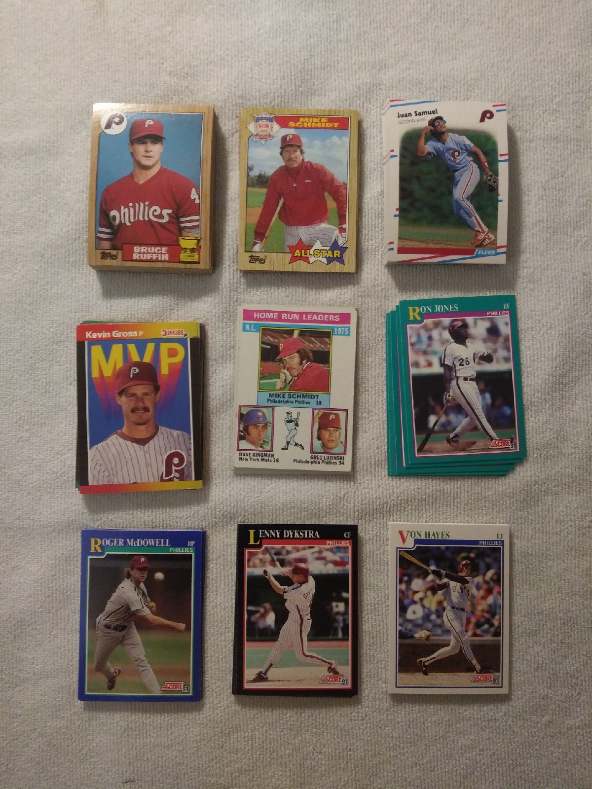 Philadelphia Phillies MLB NLE Baseball Card Collection 87, 88, 89, 91