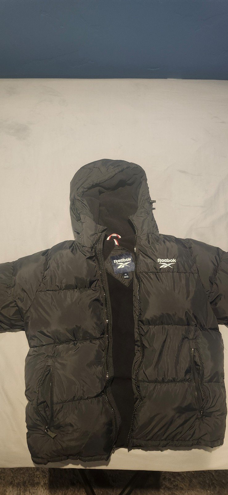 Black Reebok Puffer Jacket