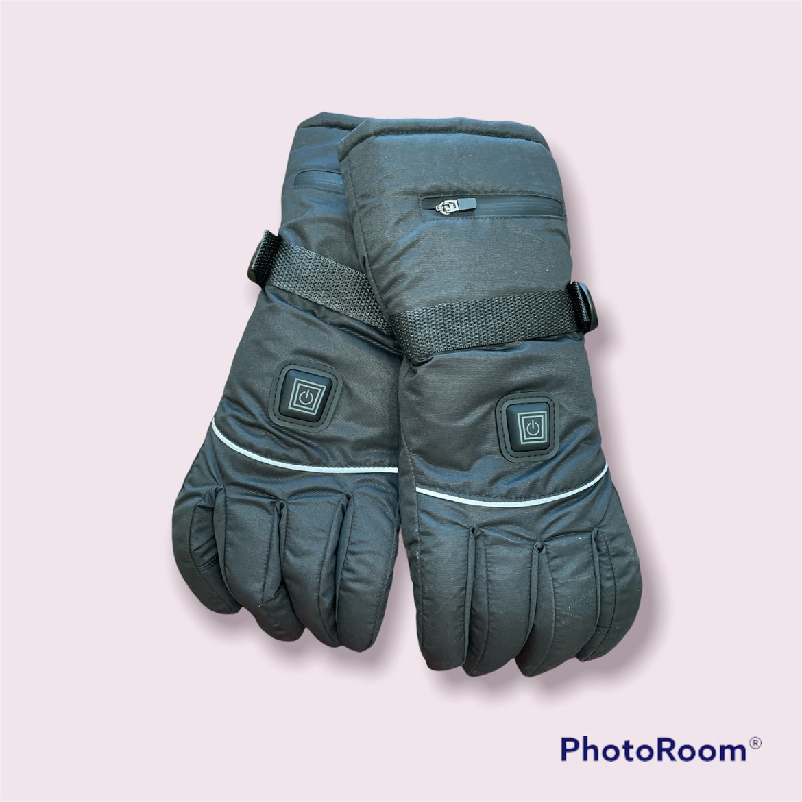 Mens sports heating gloves with rechargable battery