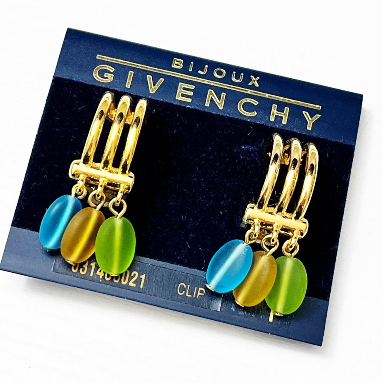 Givenchy Vintage Fringe Hoop Clip Earrings RARE