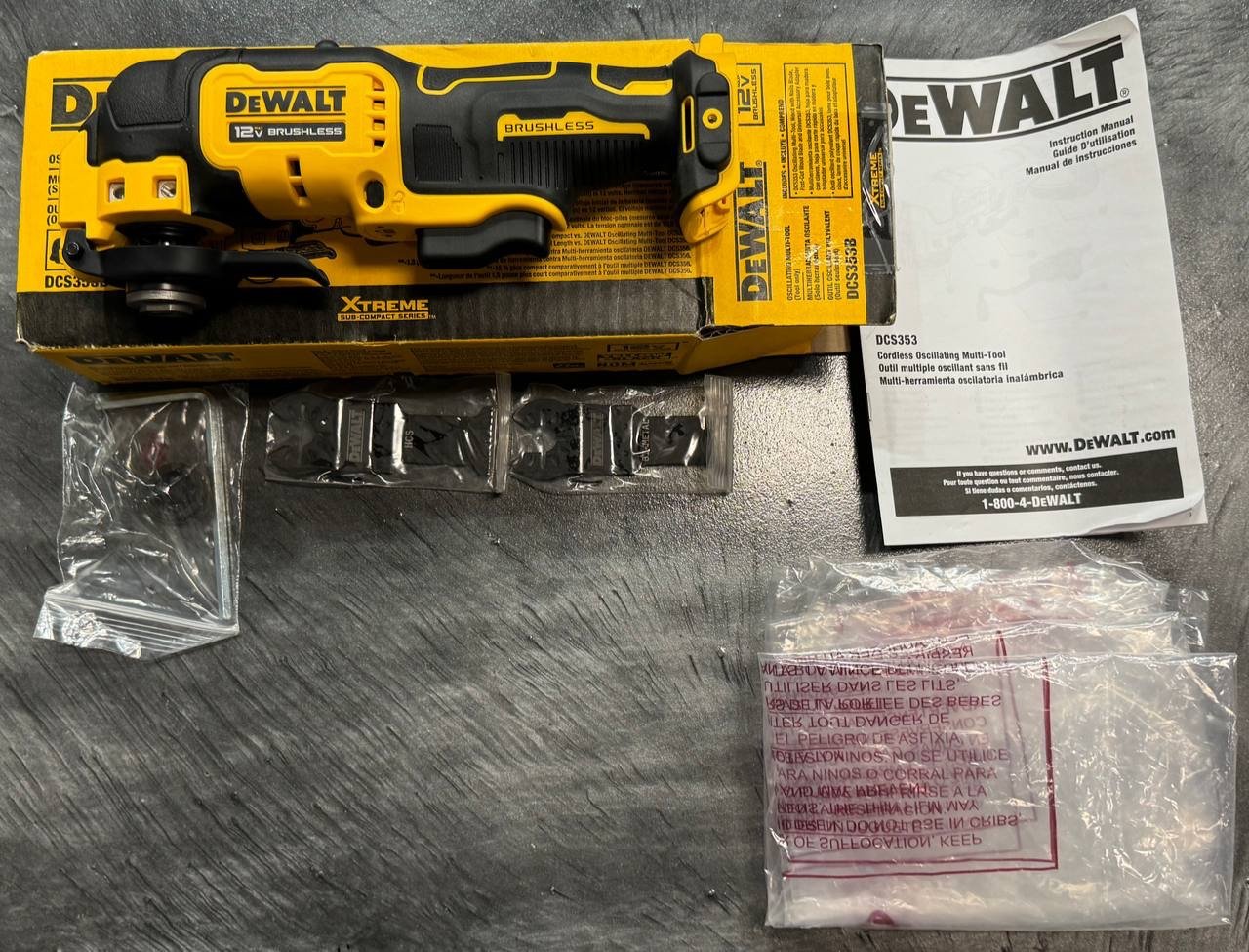 New DeWalt DCS353B XTREME 12V MAX Cordless Oscillating Multi Tool - Tool Only
