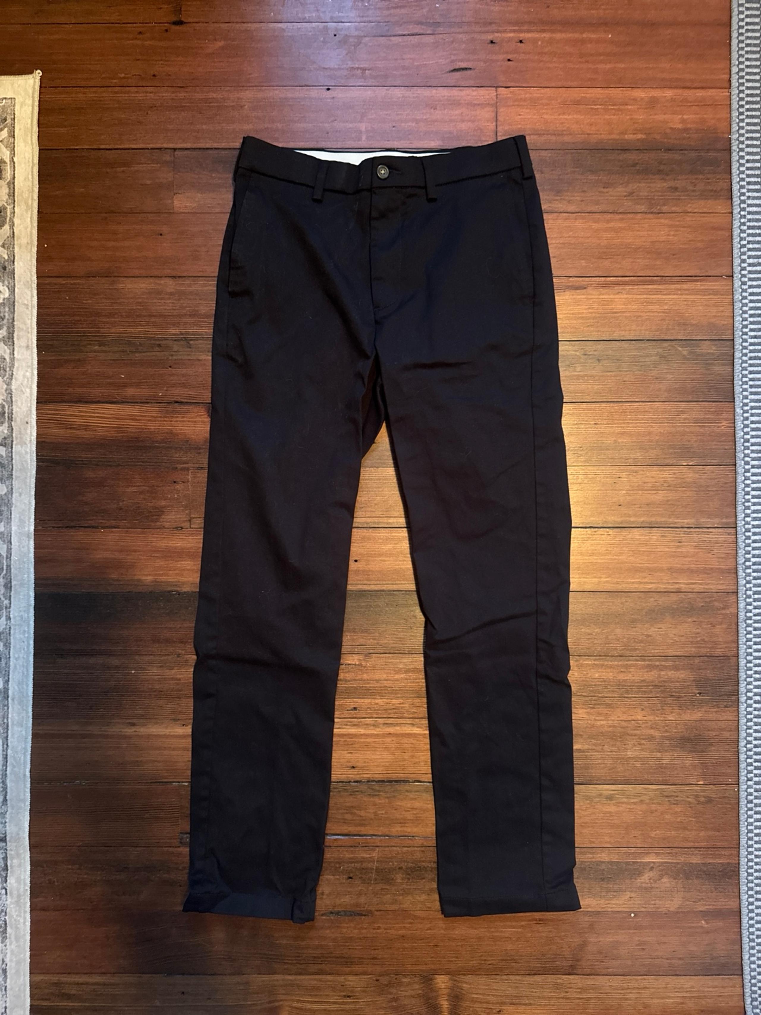 Black flat front khaki Pants