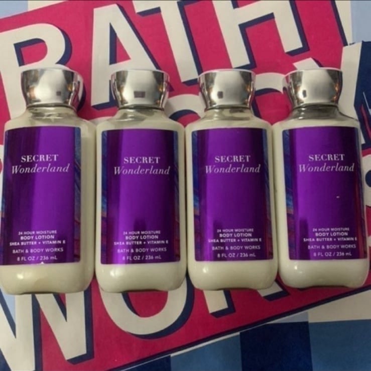4 NEW BODY LOTIONS BATH & BODY WORKS SECRET WONDERLAND BODY LOTION SET SKIN CARE