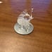 (2 Items) Vintage Spun Glass Ornament Elephants