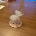 (2 Items) Vintage Spun Glass Ornament Elephants