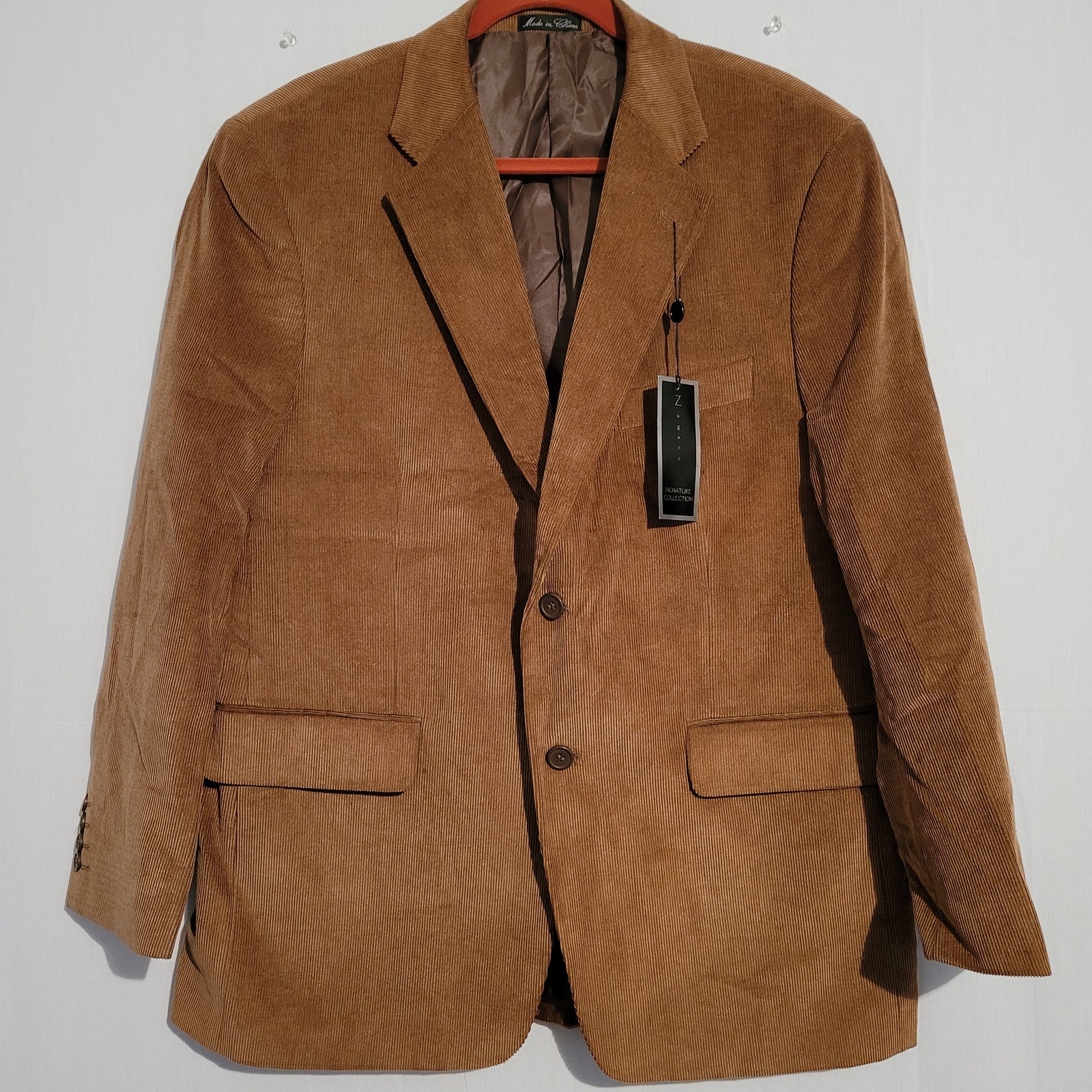NWT Zagato 42S brown corduroy two button single breasted blazer