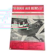Vintage August 1941 Dixie Air News Covers Southern Aviation Magazine