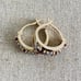 925 Silver 14kt gold vermeil genuine ruby diamond hoop earrings