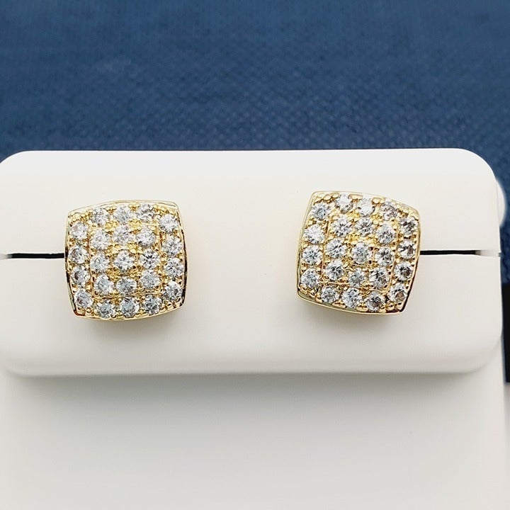 14K Gold Plated Cubic Zircon Earrings, INUS1BR101