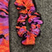 NWT GK gymnastics tumbling dance leotard orange purple metallic print sz AX