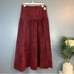 JH Collectibles Red Leather Dead-Stock Midi Skirt