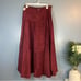 JH Collectibles Red Leather Dead-Stock Midi Skirt