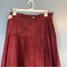 JH Collectibles Red Leather Dead-Stock Midi Skirt