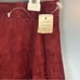 JH Collectibles Red Leather Dead-Stock Midi Skirt