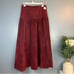 JH Collectibles Red Leather Dead-Stock Midi Skirt