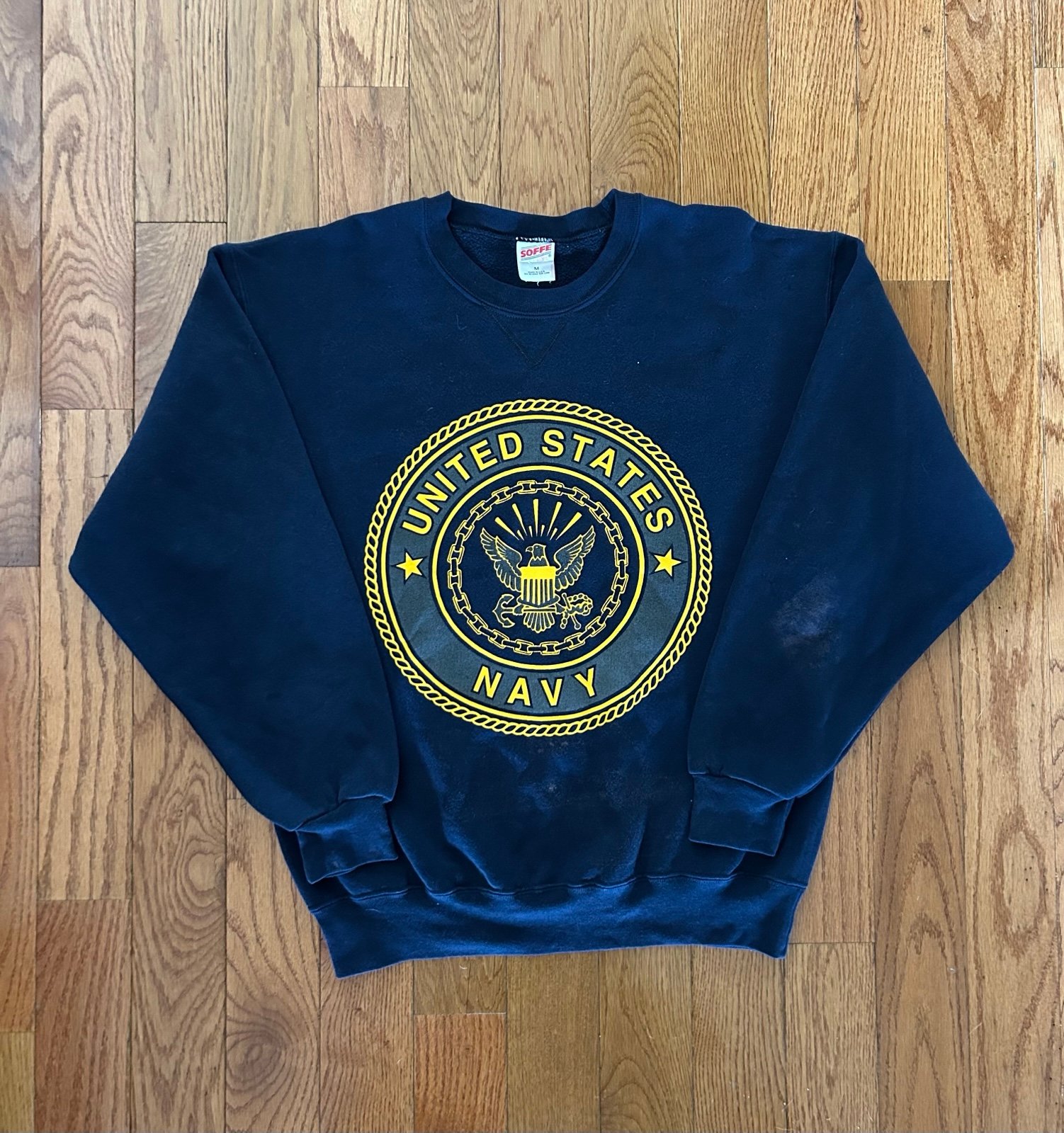 United States Navy Soffe Vintage Doublesided Crewneck Size Medium