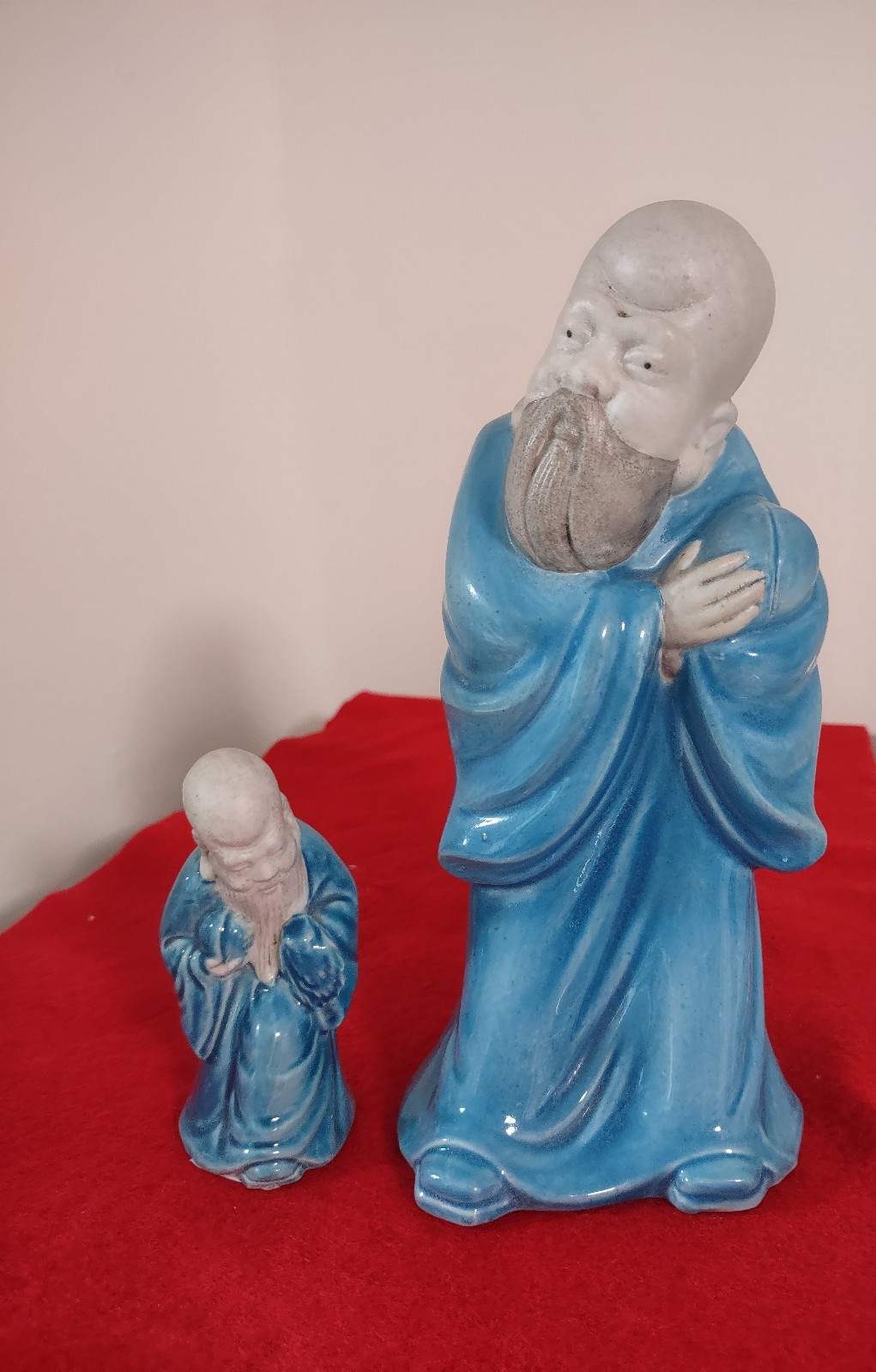 Two Blue Shou Lao, the Chinese God of Longevity.