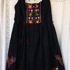 Dirndl Trachten Haus Long Black German Wear Party Oktoberfest Dress Sz 48 Medium