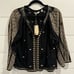 NWT Doen Valadon black embroidered top