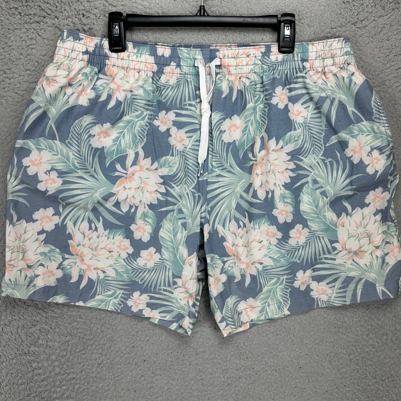 Chubbies The Resort Wears Men Swim Trunks 2XL Blue Pink Floral Lined Stretch NEW