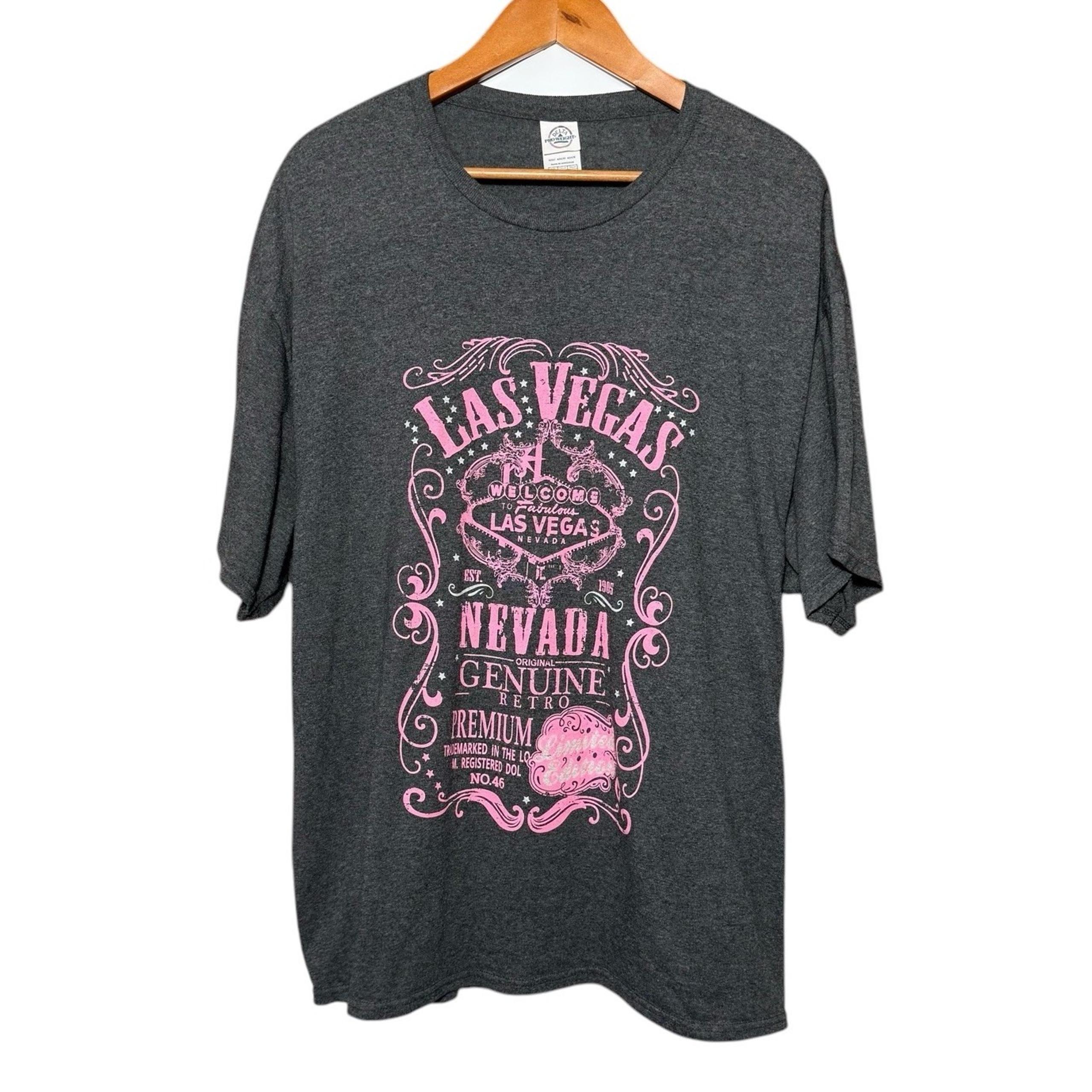 Delta Women's Las Vegas Gray T-Shirt Pink Graphic Short Sleeve Plus Size 2XL