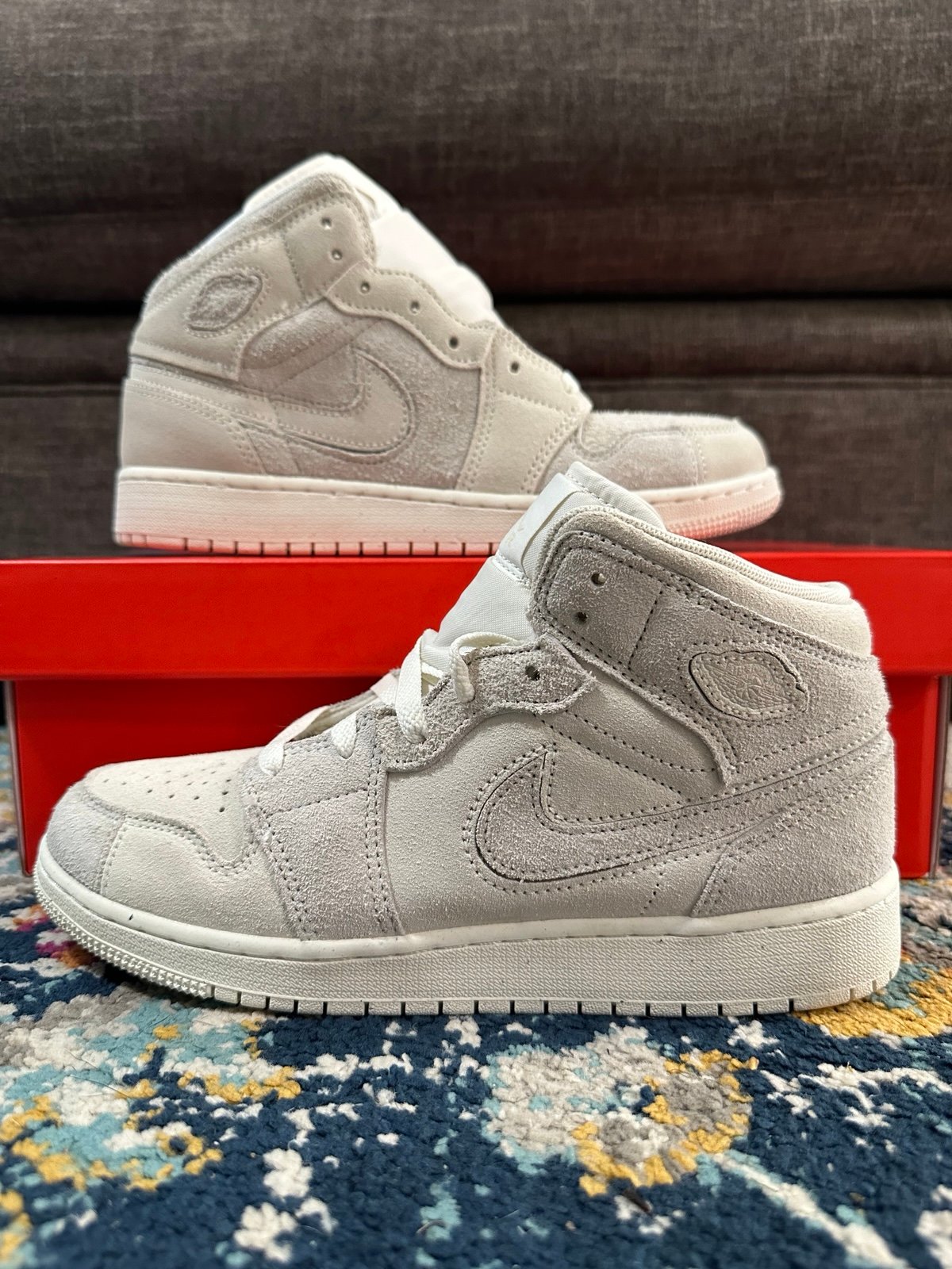 Nike Air Jordan 1 Mid SE Craft GS “Pale Ivory”