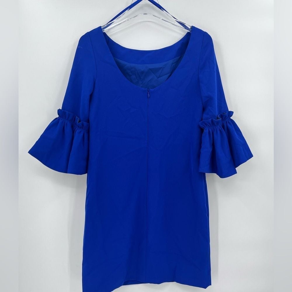 Milly Kinsley Dress Royal Blue Ruffle Sleeve Size 2