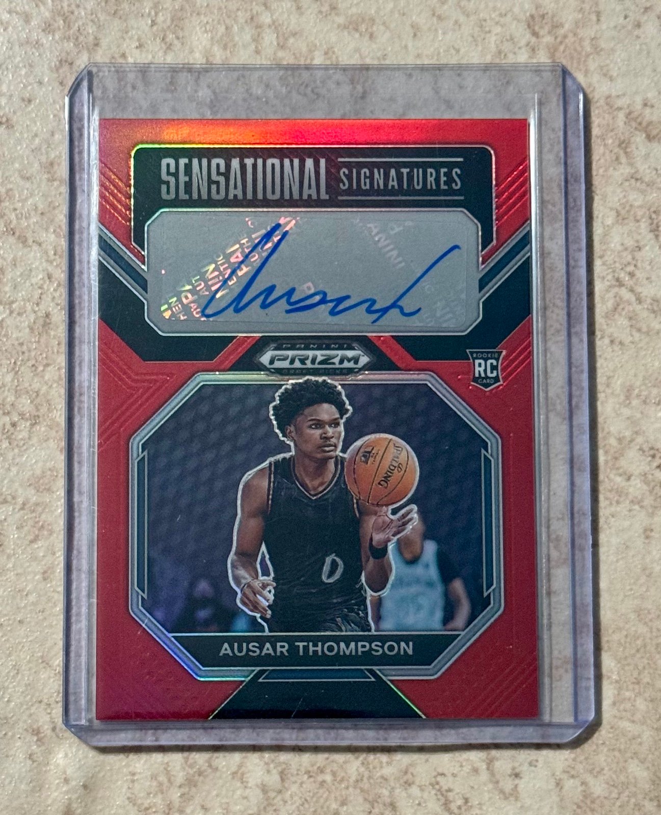 AUSAR THOMPSON Sensational Signatures Auto /99 RC 2023 Prizm Draft Pick Pistons
