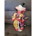 Vintage 80's Porcelain Clown Doll Musical Wind-Up Figure W/Doll Stand Works