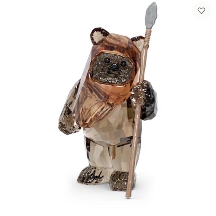 New In Box Authentic Swarovski Star Wars Ewok Wicket Crystal Figurine #5591309