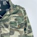New Look camo hooded full zip anorak jacket size large