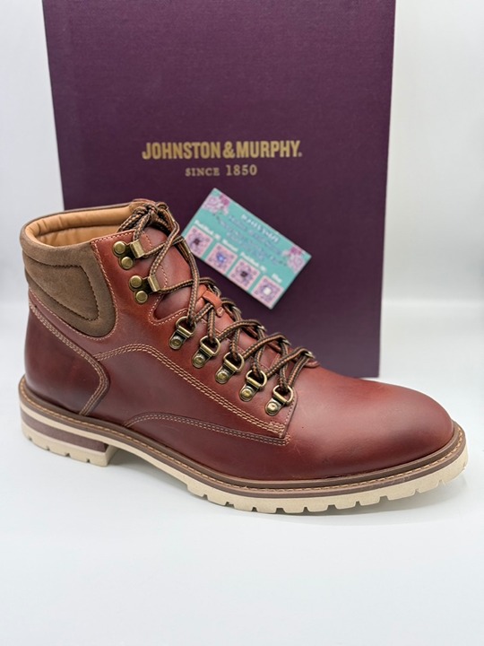 Johnston & Murphy Barrett Alpine Boots - Premium Leather Hiking Boots New in Box